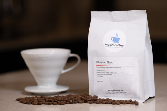 Bag of Ethiopian blend coffee